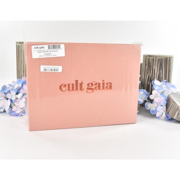 Cult Gaia Seaspray Blue Marble Acrylic Mini Ark Top Handle Bag NWT - Picture 6 of 11